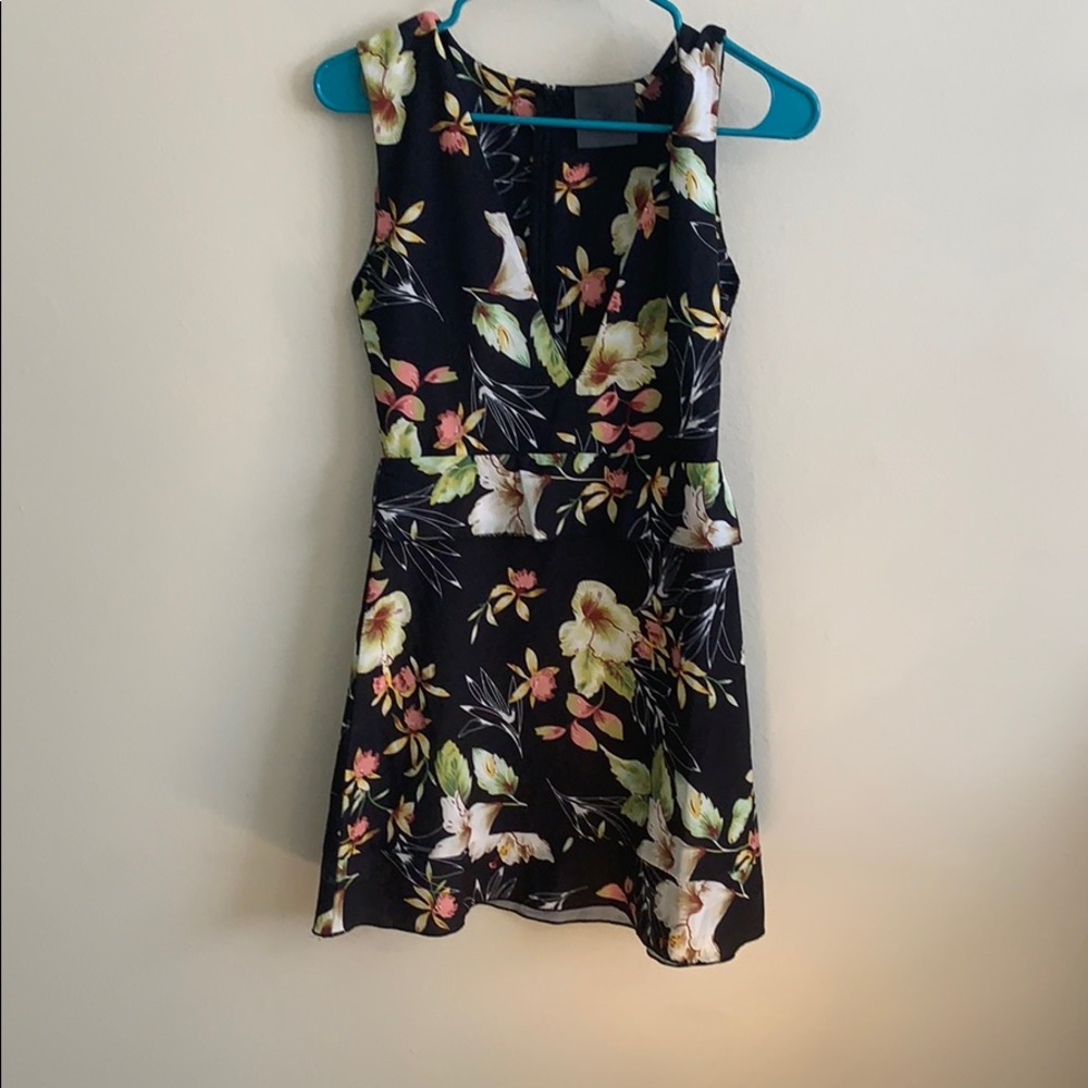 Black floral dress